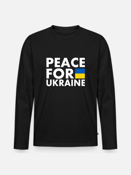 Ukraine - Men's Premium Organic Long Sleeve Shirt - black