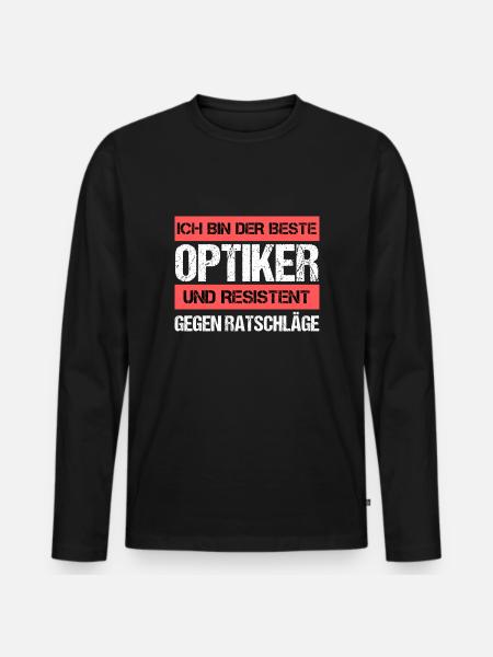 Opticien résistant - T-shirt manches longues Premium bio Homme - noir