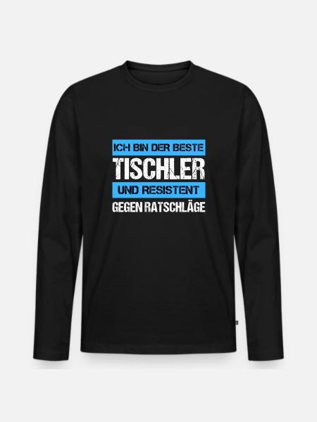 Charpentier résistant - T-shirt manches longues Premium bio Homme - noir