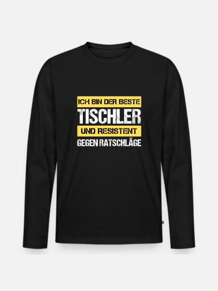Charpentier résistant - T-shirt manches longues Premium bio Homme - noir