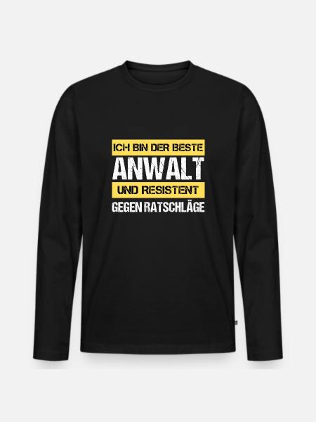 Resistant Advocate - Men's Premium Organic Long Sleeve Shirt - black