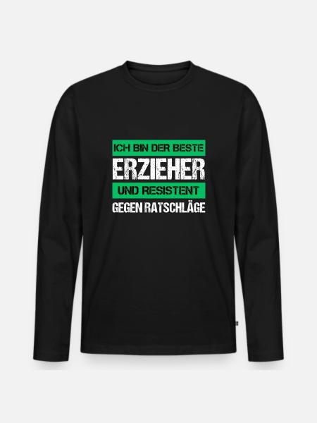 Resistant Educator - Men's Premium Organic Long Sleeve Shirt - black
