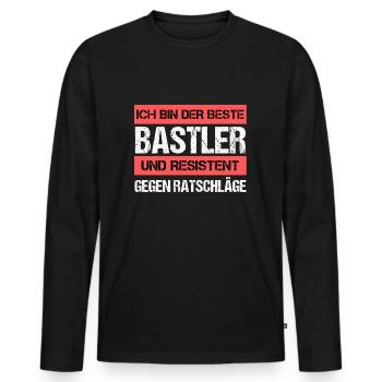 Resistant Tinkerer - Men's Premium Organic Long Sleeve Shirt - black - Front - Nico (187cm)
