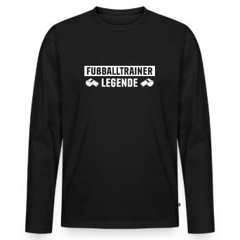 Fußballtrainer Legende - Männer Premium Bio Langarmshirt - Schwarz - Vorne - Nico (187cm)