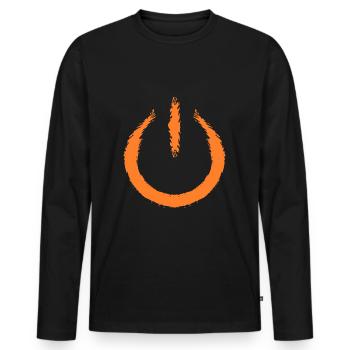Power on off off icon - Men's Premium Organic Long Sleeve Shirt - black - Front - Nico (187cm)