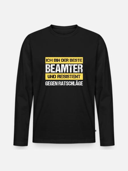 Fonctionnaire résistant - T-shirt manches longues Premium bio Homme - noir