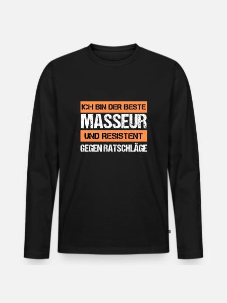 Resistant masseur - Men's Premium Organic Long Sleeve Shirt - black
