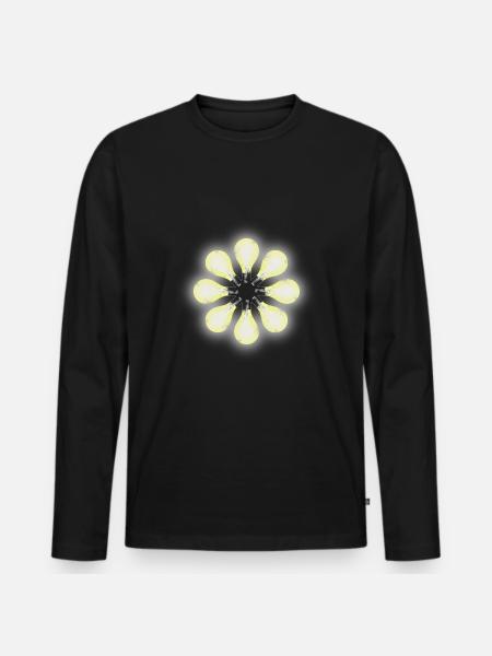 Light bulbs Electricity - Men's Premium Organic Long Sleeve Shirt - black
