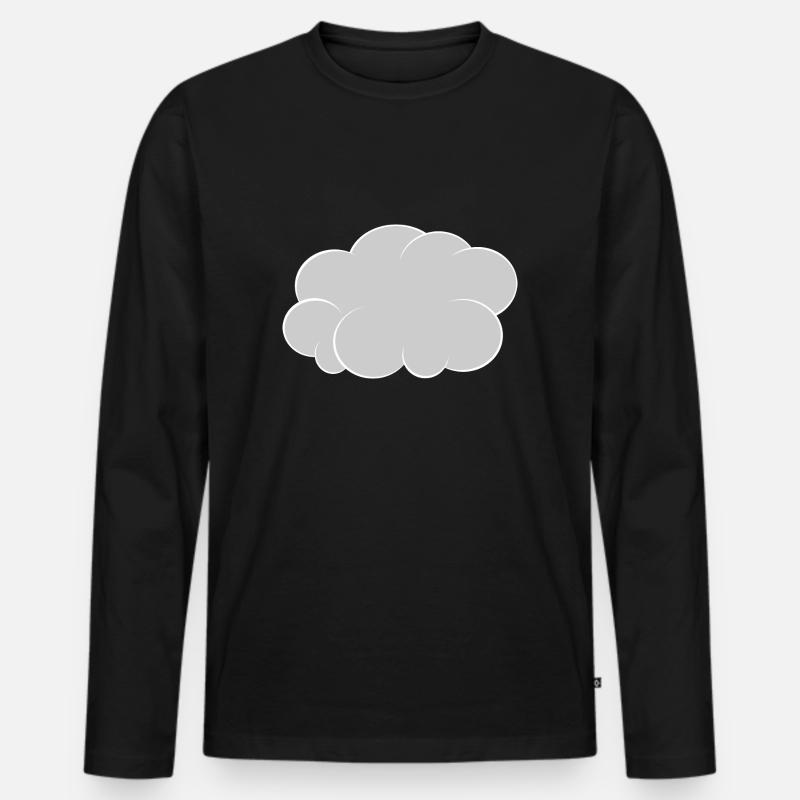 cloud cloud gray white - Men's Premium Organic Long Sleeve Shirt - black