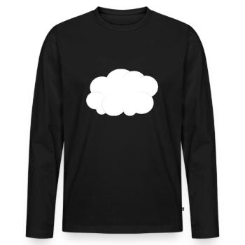 nuage nuage blanc gris - T-shirt manches longues Premium bio Homme - noir - Devant - Nico (187cm)