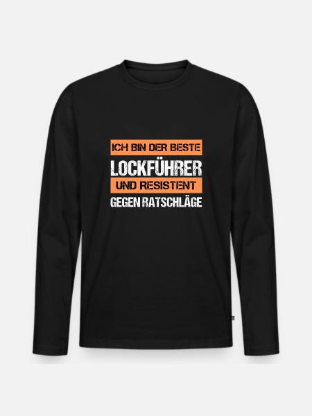 Guide de leurre résistant - T-shirt manches longues Premium bio Homme - noir