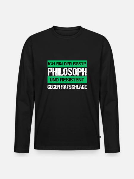 Resistant Philosopher - Men's Premium Organic Long Sleeve Shirt - black