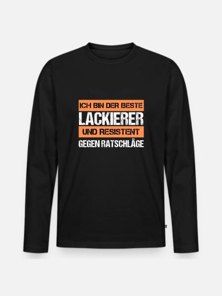 Peintre résistant - T-shirt manches longues Premium bio Homme - noir