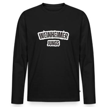 Weinheim Boys - T-shirt manches longues Premium bio Homme - noir - Devant - Nico (187cm)
