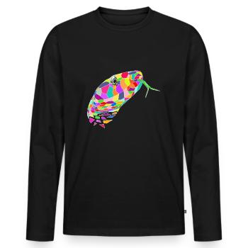 Snake colored - Men's Premium Organic Long Sleeve Shirt - black - Front - Nico (187cm)