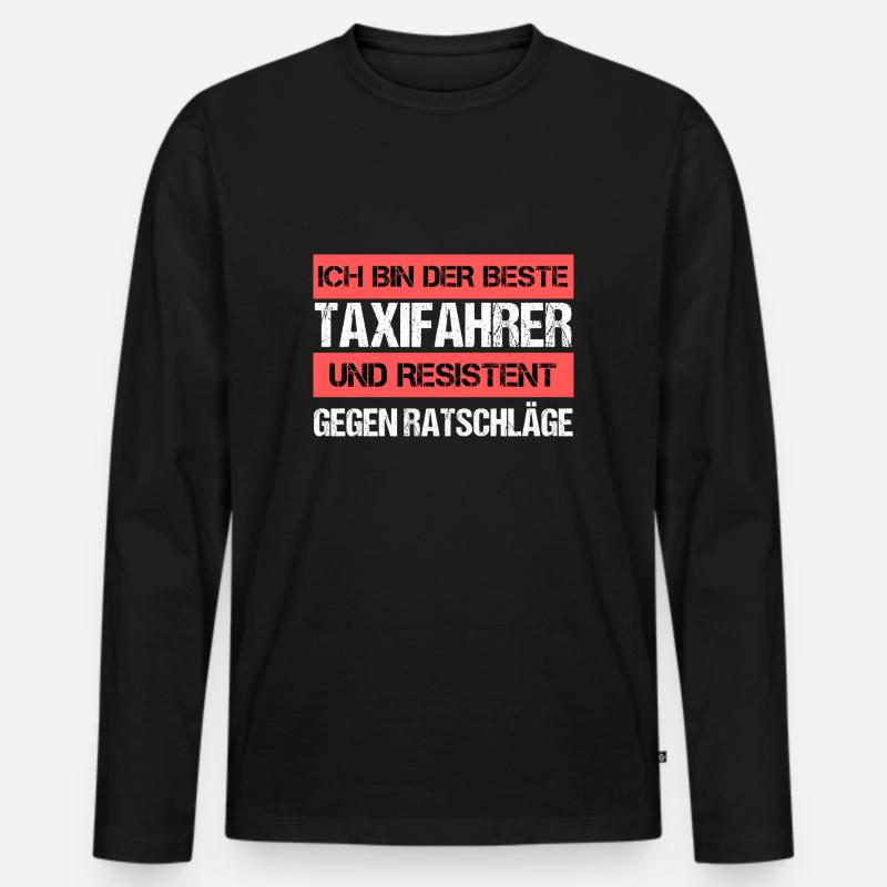 Resistenter Taxifahrer - Männer Premium Bio Langarmshirt - Schwarz