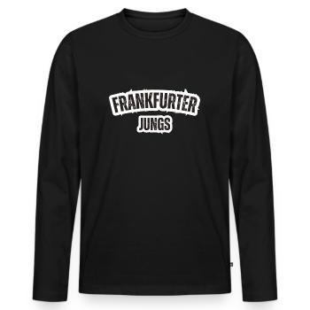 Garçons de Francfort - T-shirt manches longues Premium bio Homme - noir - Devant - Nico (187cm)