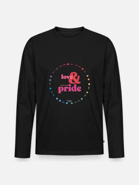 Pride Circle - Men's Premium Organic Long Sleeve Shirt - black