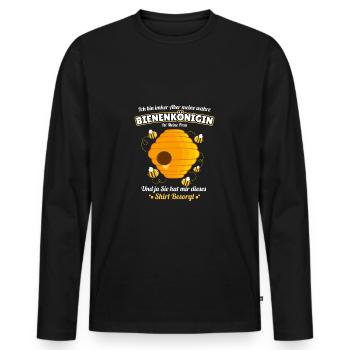 Imker Bienenstock Imkerei Bienen Honig Spruch - Männer Premium Bio Langarmshirt - Schwarz - Vorne - Nico (187cm)