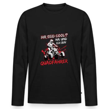 Quadfahrer Quad Biker ATV Quad Quadtour Hobby - Männer Premium Bio Langarmshirt - Schwarz - Vorne - Nico (187cm)