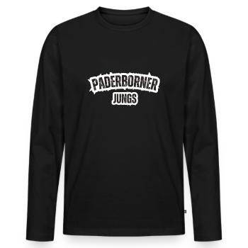 Garçons de Paderborn - T-shirt manches longues Premium bio Homme - noir - Devant - Nico (187cm)