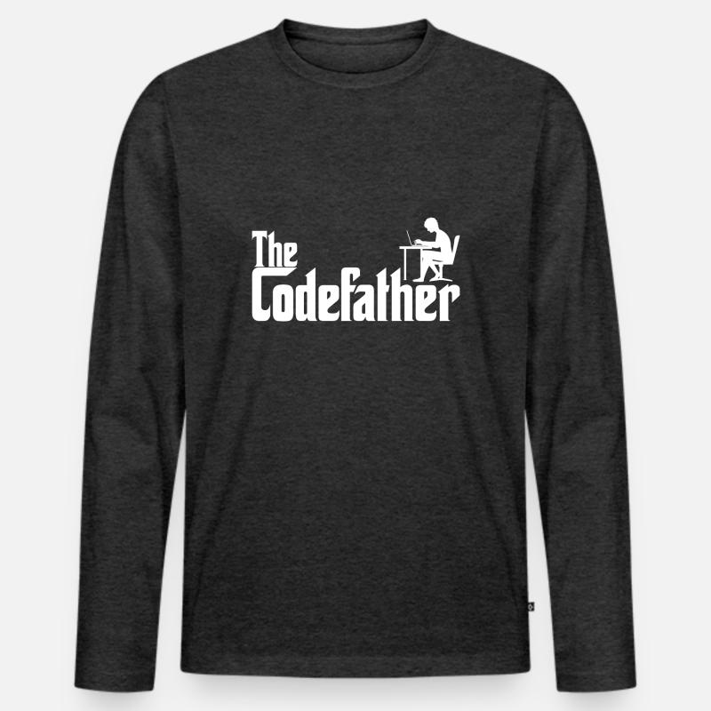 Informatiker the Codefather Programmierer Geschenk Männer Premium Bio Langarmshirt