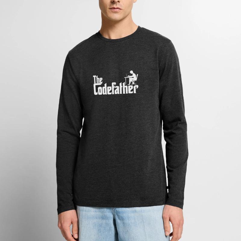 Computer Scientist the Codefather Programmer Gift Men's Premium Organic Long Sleeve Shirt