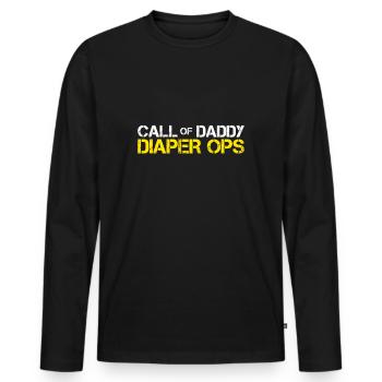 Call Of Daddy Diaper Ops Matching - Men's Premium Organic Long Sleeve Shirt - black - Front - Nico (187cm)
