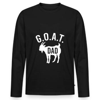Goat Dad Matching - Men's Premium Organic Long Sleeve Shirt - black - Front - Nico (187cm)