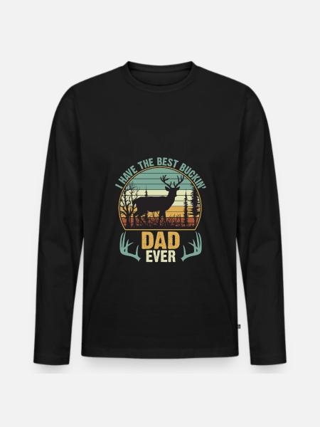 Hunting Dad and Baby Matching - Men's Premium Organic Long Sleeve Shirt - black