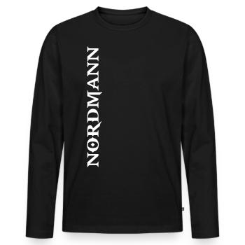 Nordmann Nordisch Walhalla Germanen Götter Odin - Männer Premium Bio Langarmshirt - Schwarz - Vorne - Nico (187cm)