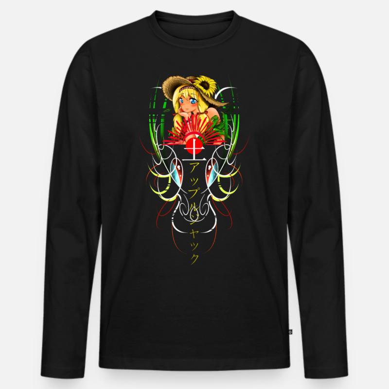 Dragon-Jack - Männer Premium Bio Langarmshirt - Schwarz