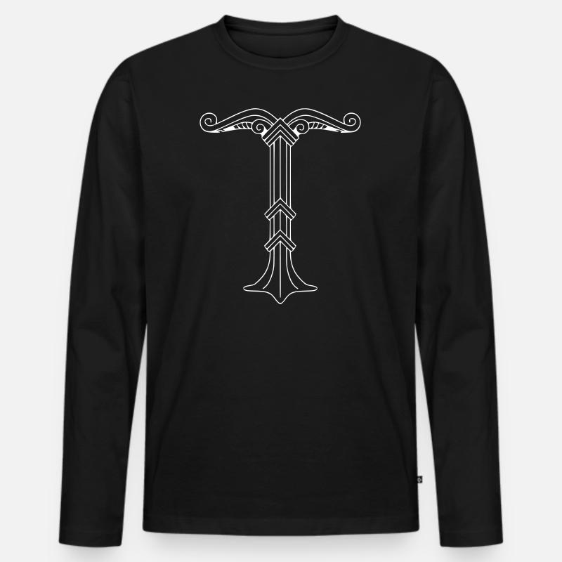 Irminsul - Männer Premium Bio Langarmshirt - Schwarz