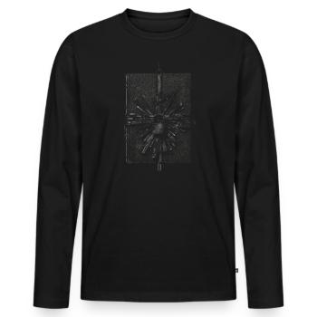Conception des clés du secret - T-shirt manches longues Premium bio Homme - noir - Devant - Nico (187cm)