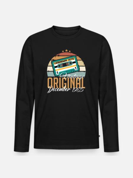 December 1985 - Legends were born in 1985 - Men's Premium Organic Long Sleeve Shirt - black