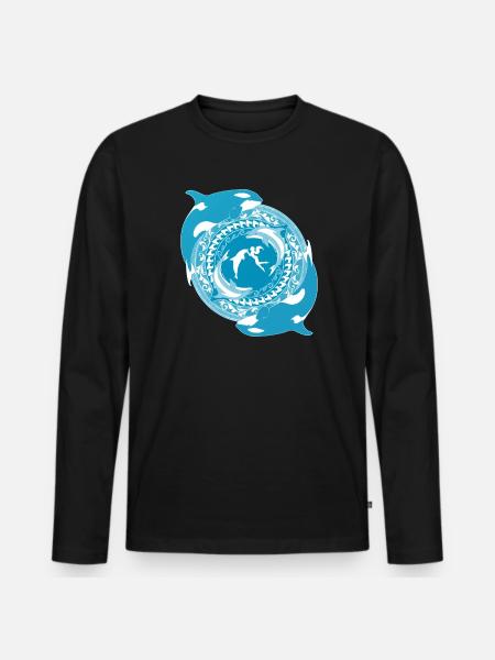Daughter of Poseidon - Men's Premium Organic Long Sleeve Shirt - black