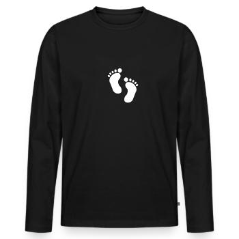 Design baby feet feet pregnant yourself - Men's Premium Organic Long Sleeve Shirt - black - Front - Nico (187cm)