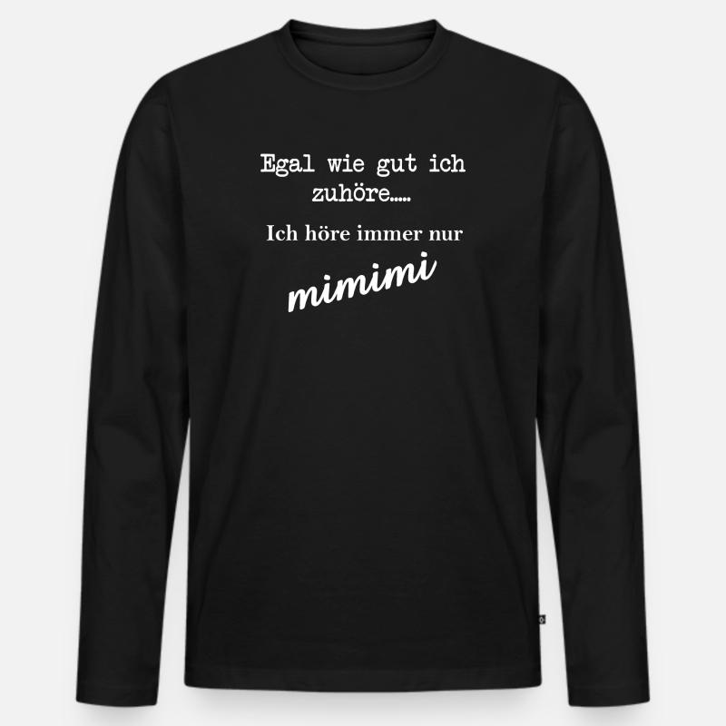 MIMIMI - Männer Premium Bio Langarmshirt - Schwarz