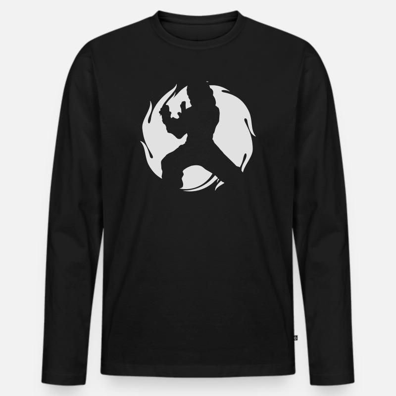 Tai Chi Master - Männer Premium Bio Langarmshirt - Schwarz