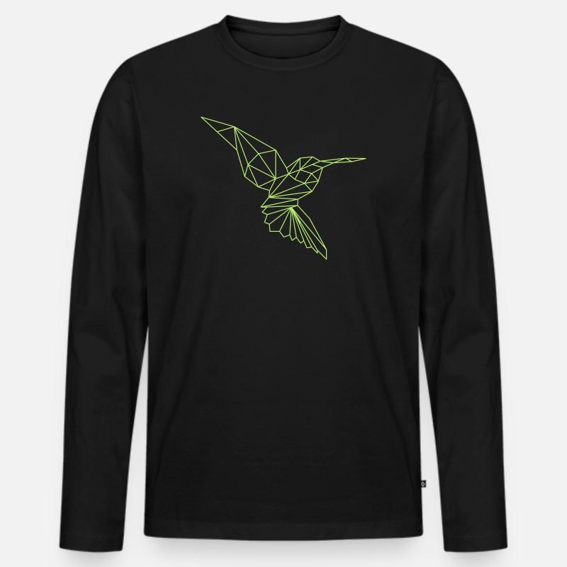 Eisvogel - Männer Premium Bio Langarmshirt - Schwarz