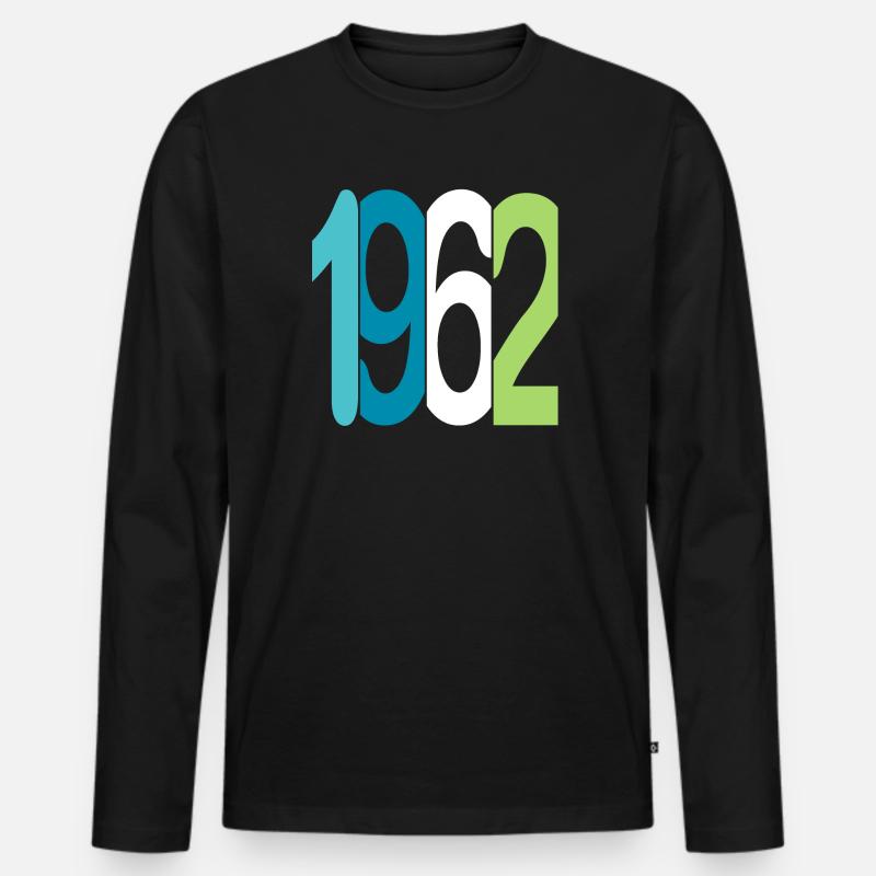 Established 1962 - Männer Premium Bio Langarmshirt - Schwarz