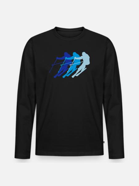 ski - Men's Premium Organic Long Sleeve Shirt - black