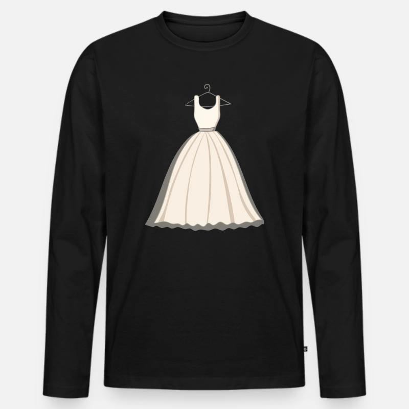BRAUTKLEID - Männer Premium Bio Langarmshirt - Schwarz