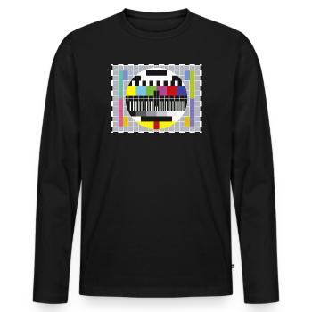 Test-Bild - Männer Premium Bio Langarmshirt - Schwarz - Vorne - Nico (187cm)