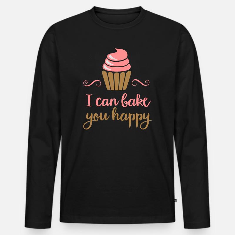backen - Männer Premium Bio Langarmshirt - Schwarz