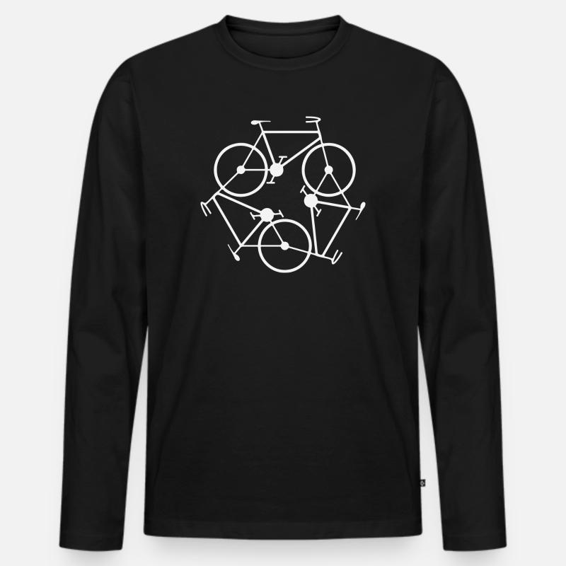 Fahrrad - Männer Premium Bio Langarmshirt - Schwarz
