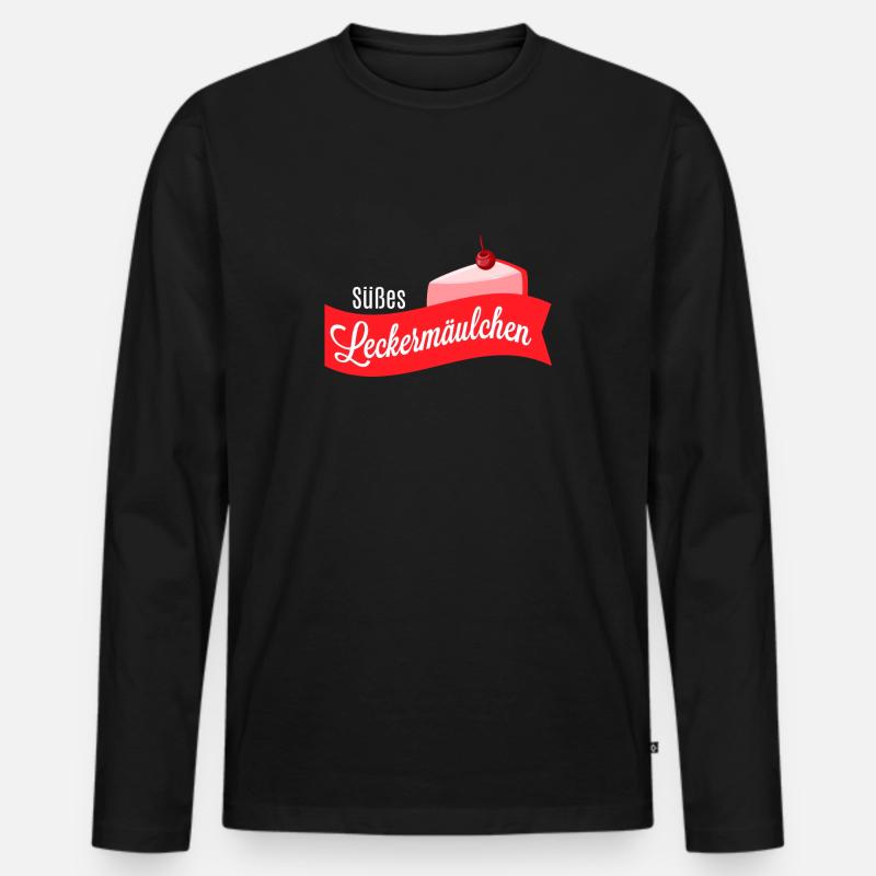 Süßes Leckermäulchen - Süßigkeitenshirt - Männer Premium Bio Langarmshirt - Schwarz