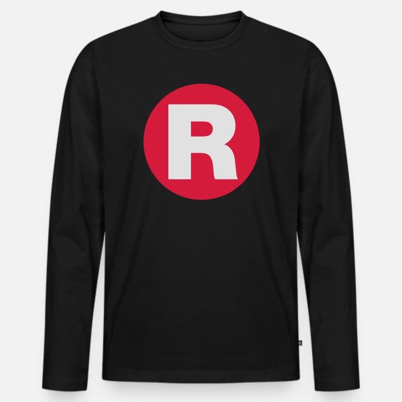 Registriert - Männer Premium Bio Langarmshirt - Schwarz