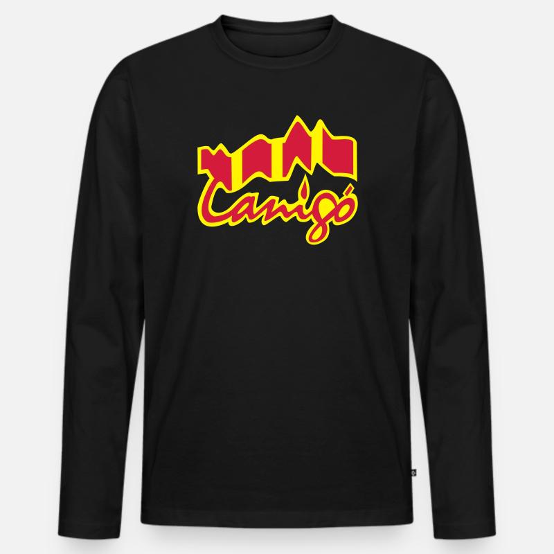 canigo canigou - Männer Premium Bio Langarmshirt - Schwarz