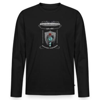 maxime peccantes - T-shirt manches longues Premium bio Homme - noir - Devant - Nico (187cm)